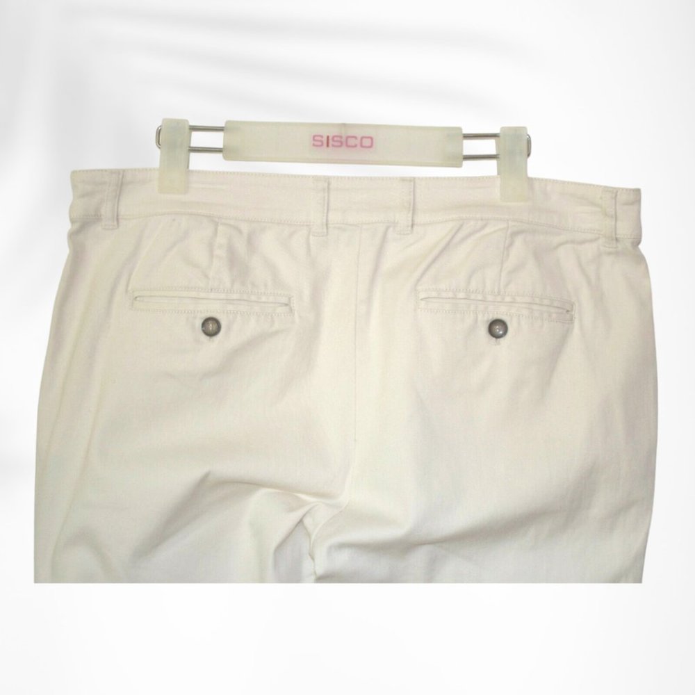 Sussan Trouser Straight Pants Size 14 Creme Mid Rise Stretch Work Wear - Picture 8 of 10